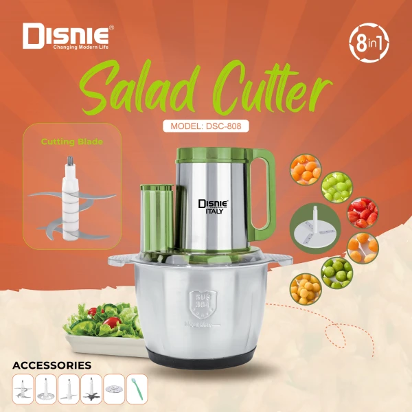 Disnie 8in1 DSC-808 Salad Cutter & Food Chopper With Fruits Peeler 3.5L