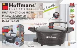 Hoffmans HM-3032 Multipurpose Electric Multi-Cooker with Glass Lid