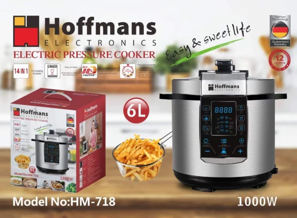 Hoffmans HM-718 6L Electric Multifunction Pressure Cooker