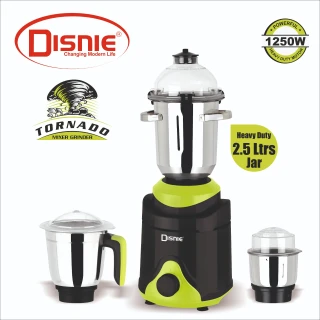 Disnie Tornado- 1250W Mixer Grinder & Blender