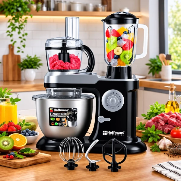Hoffmans 3-in-1 Stand Mixer & Food Processor (Model: HM-8100)