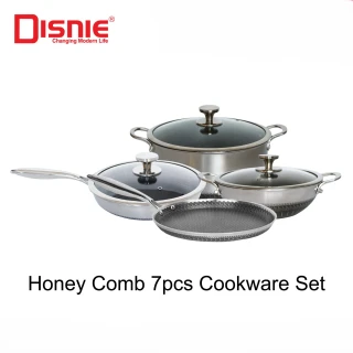 Disnie 7 Pcs SUS 316 Honeycomb Cooking Set