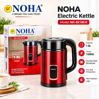 NOHA Electric Kettle 1.8L 1500W – NH-EK180 R
